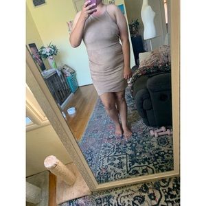 Suede mini dress